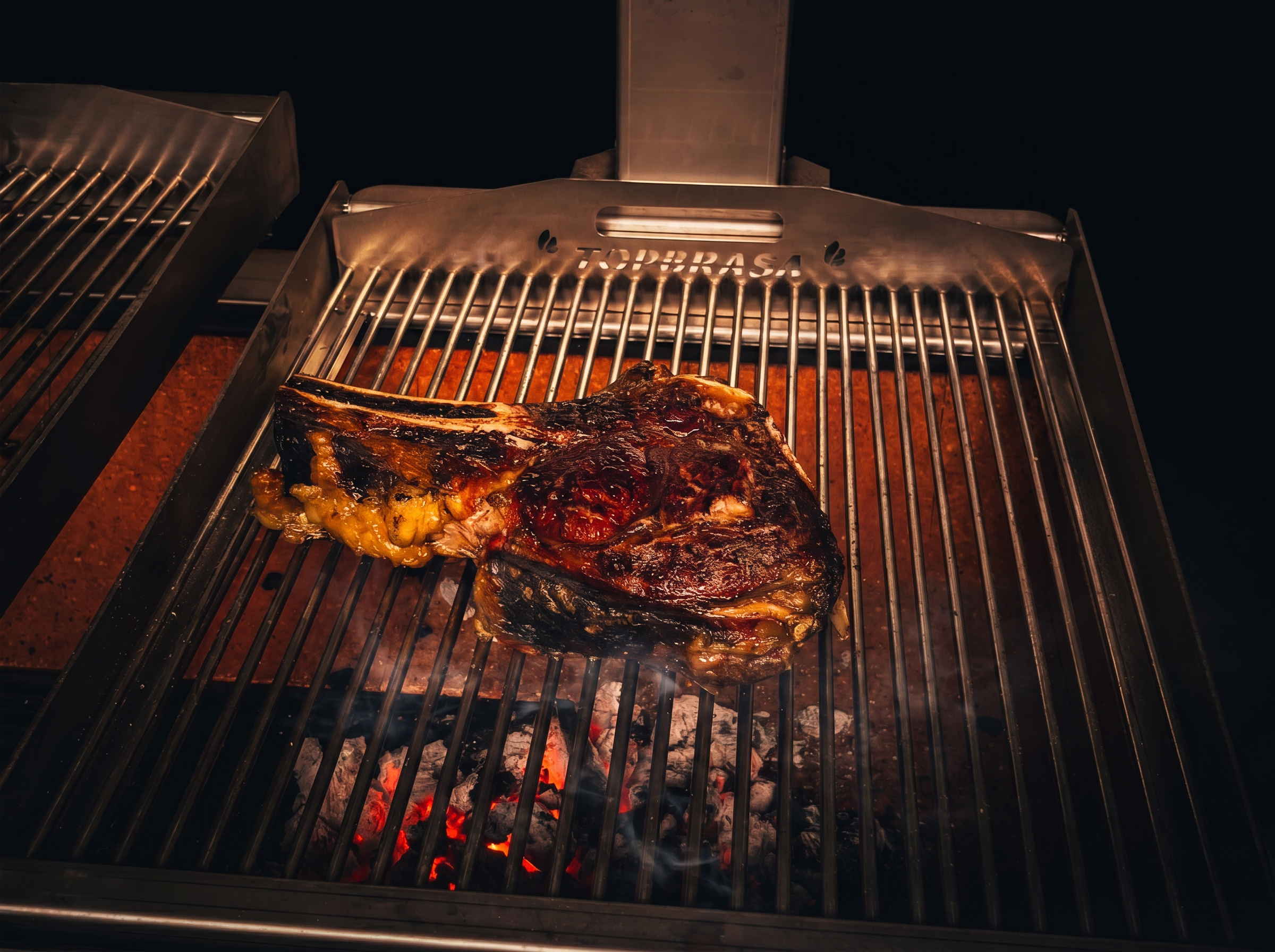 Chuletón en parrilla vasca